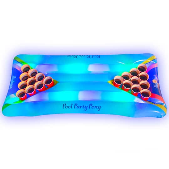 PoolCandy 6ft. Inflatable Illuminated LED Pool Party Pong Game
